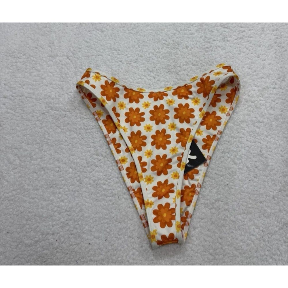 Inner Relm Bikini Bottoms Swimsuit Sweet Owl Orange Resort Beach Vacay Large NWT